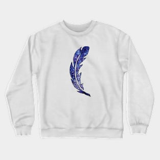 Galaxy Feather | Purple + Blue Feather | Watercolor Galaxy Feather Crewneck Sweatshirt